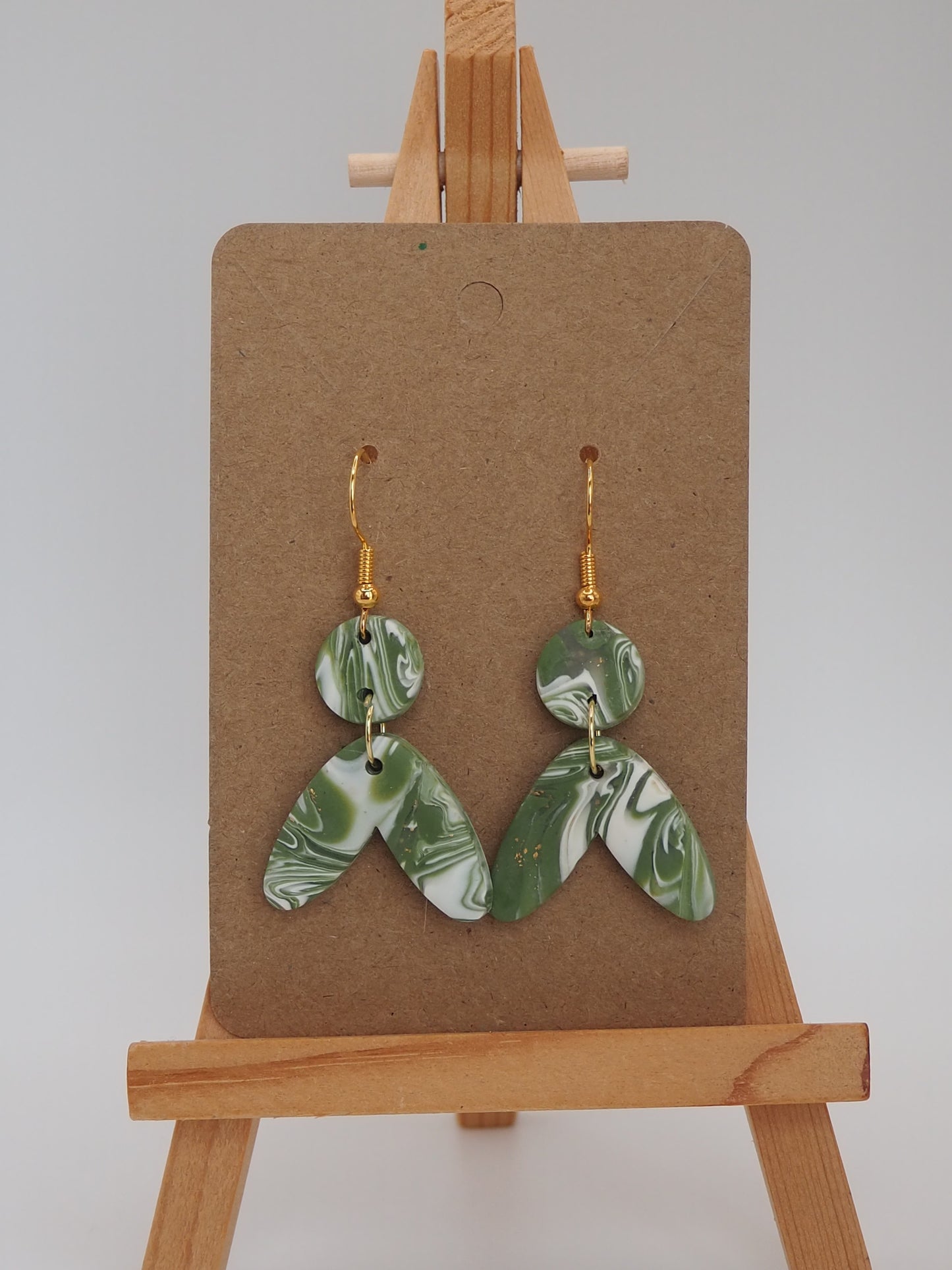 Little green butterfly earrings