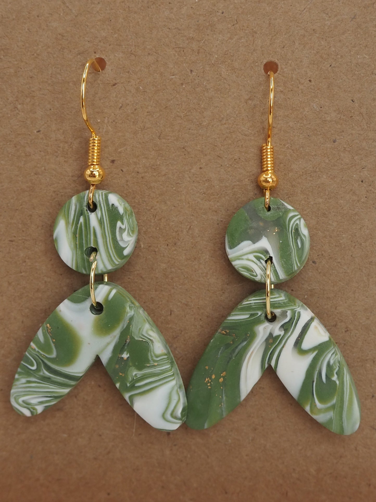 Little green butterfly earrings