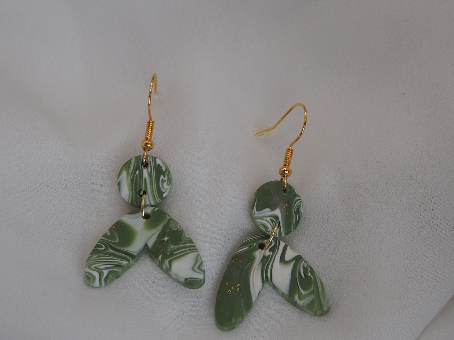 Little green butterfly earrings